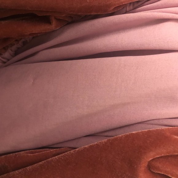 Muted Pink Handmade OOAK Ruched Fairy Dress Plush Fairycore Dusty Rose Y2K - Picture 7 of 9